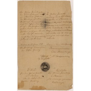 Učňovský list, tesársky cech - september 1867