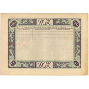 BGK, Pledge letter for 100 zlotys 1933