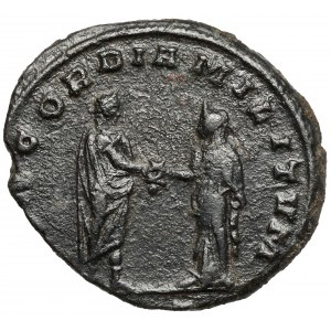 Aurelian (270-275 n.e.) Antoninian, Siscia - Tarcza z głową Gorgony - ex. Philippe Gysen