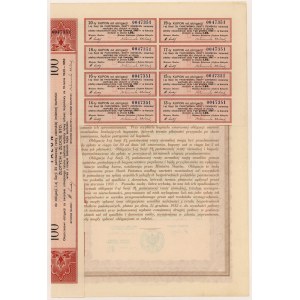 3% State Land Pension 1933, Bond for 100 zlotys