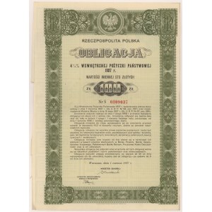 4,5 % Požár. Vnitřní 1937, dluhopis pro PLN 100 - řada S