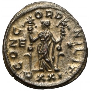 Probus (276-282 n. l.), antoninián, Ticinum - ze série EQVITI - písmeno E