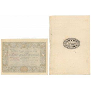 United Grodzisk Breweries, Em.2, 1,000 mkp and Lvov, TKZ, 4% Conversion pledge letter 100 zloty 1925 (2pcs)