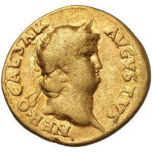 Neron (54-68 n.e.) Aureus - Rzadkość!