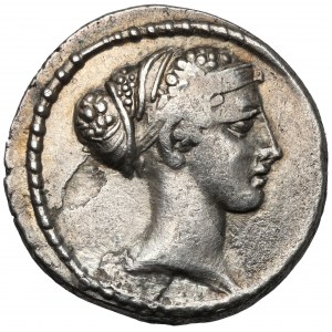 Roman Republic, Carisius (46 BC) Denarius