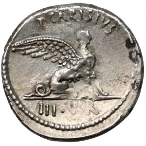 Roman Republic, Carisius (46 BC) Denarius