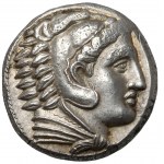 Grecja, Macedonia, Aleksander III Wielki (328-320 p.n.e.) Tetradrachma - Amhipolis - ZNAKOMITY STYL