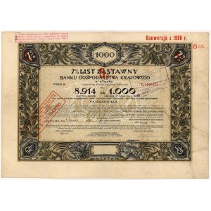 BGK, Pledge letter for £1,000 1928 (PLN 8,914)