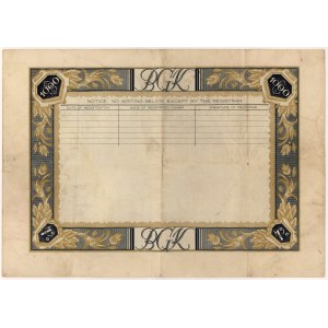BGK, Pledge letter for £1,000 1928 (PLN 8,914)