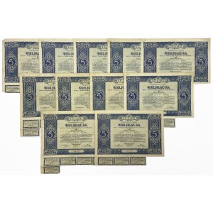 Premjowa Fire. Dollar 1931, Ser. III Bond for $5 (11pc)