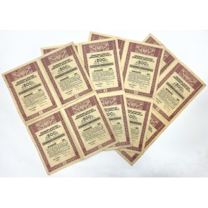 Bonus Fire. National Reconstruction 1946, 4 sheets of 4x 500 zloty (4pc)