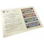 Banka zahraničního obchodu SSSR, cestovní šeky SPECIMEN 10-100 RUB 1987 - ve složce