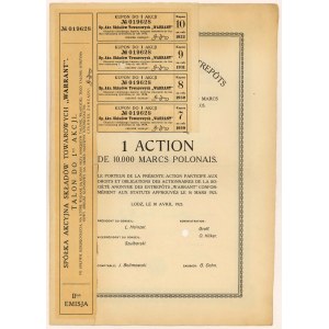 WARRANT Sp. Akc. of Goods Stores, Em.2, 10.000 mkp 1923