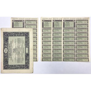 BGK, Pledge letter for 100 zloty 1928 + 3 additional coupon sheets