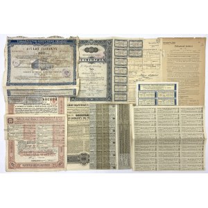 Set of securities, old documents (7pcs)