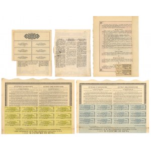 Obligacje Poż. Konwersyjnej 1926 i Listy zastawne (5szt)