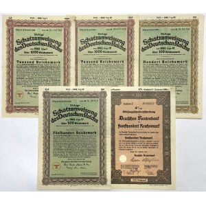 Germany - set of securities 1935-1942 (5pcs)