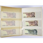 Cluster of PRL banknotes, Polish and foreign banknotes in bulk MIX, supply cards