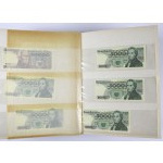 Cluster of PRL banknotes, Polish and foreign banknotes in bulk MIX, supply cards