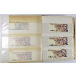 Cluster of PRL banknotes, Polish and foreign banknotes in bulk MIX, supply cards