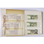 Cluster of PRL banknotes, Polish and foreign banknotes in bulk MIX, supply cards