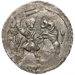 Ladislaus II the Exile, Denarius - Fight with the Lion