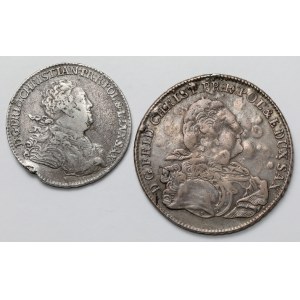 Frederick Christian, Thaler and Gulden 1763 (2pc)