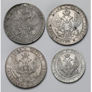 5 i 10 złotych 1833-1839 (4szt)