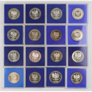 100 - 10.000 Gold 1972-1987 Sammlerstücke (16Stück)