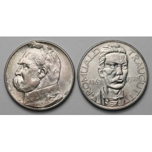 10 złotych 1933, 1934 Traugutt i Strzelecki (2szt)
