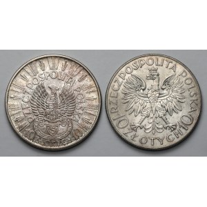 10 złotych 1933, 1934 Traugutt i Strzelecki (2szt)