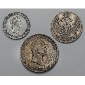 1, 2 a 5 zlatých 1829-1839 (3ks)