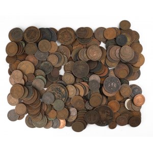 Cárske Rusko - medené mince - veľká sada (2 kilogramy)