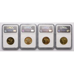 2 Gold 1999-2007 - postfrisch, in NGC-Bewertung (4 Stück)