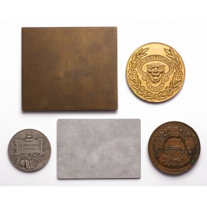 Medals and foreign plaques, set (5pcs)