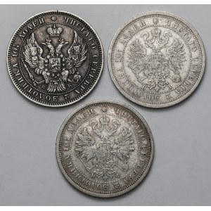 Russia, Nicholas I and Alexander II, Poltina 1845-1878, lot (3pcs)