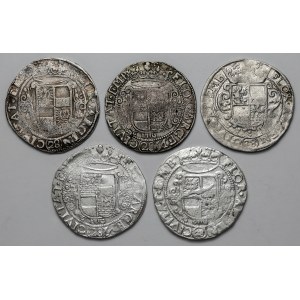 Netherlands, Ferdinand II and III, 28 stuiver, lot (5pcs)