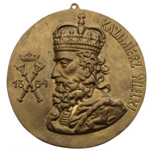 Medailón (120 mm) Kazimír III Veľký 1364
