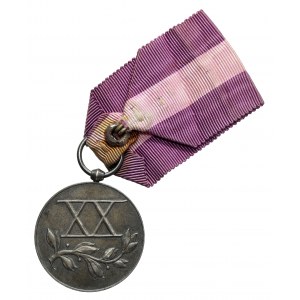 Medal Za długoletnią służbę XX lat + nadanie z 1938 Kraków