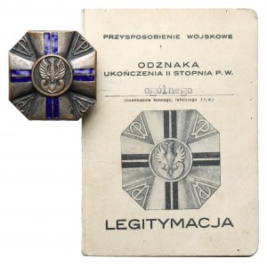 Odznaka Instruktorska Przysposobienia Wojskowego, II stopień z Legitymacją