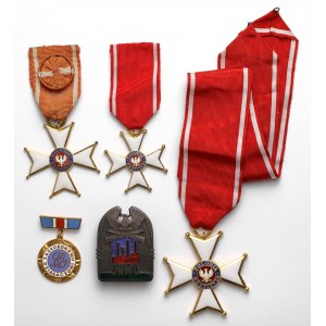 Poľská ľudová republika, sada medailí a odznakov (5 ks)