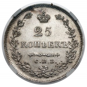 Russland, Nikolaus I., 25 Kopeken 1831 НГ, St. Petersburg