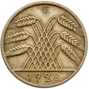 Výmar, 10 fenig 1928-G - velmi vzácné