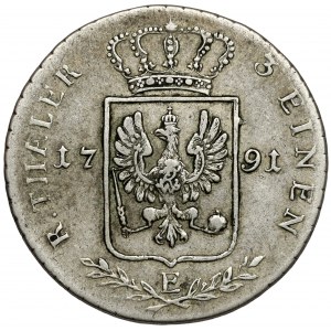 Preussen, Friedrich Wilhelm II, 1/3 taler 1791-E, Königsberg