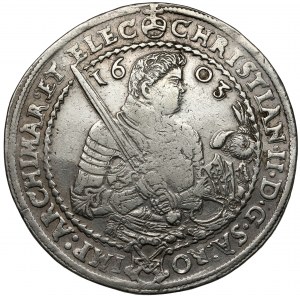 Sasko, Krystian II, Jan Jiří I. a August, Thaler 1603 HB, Drážďany