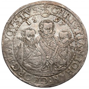 Sasko, Kristian II, Ján Juraj I. a August, Thaler 1597 HB, Drážďany
