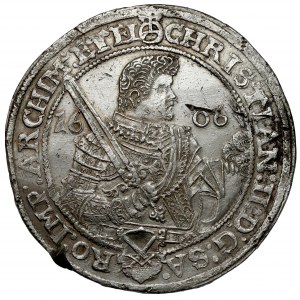 Sasko, Krystian II, Jan Jiří I. a August, Thaler 1606 HR, Drážďany