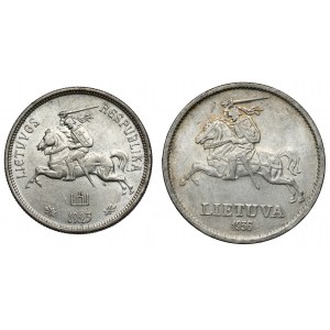 Litauen, 5 litai 1925 und 10 litu 1936, Satz (2Stück)