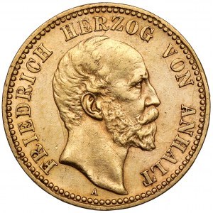 Anhalt, Frederick I, 10 marks 1896-A 25th anniversary of reign