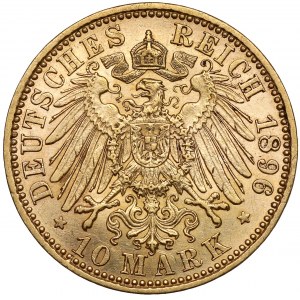 Anhalt, Frederick I, 10 marks 1896-A 25th anniversary of reign